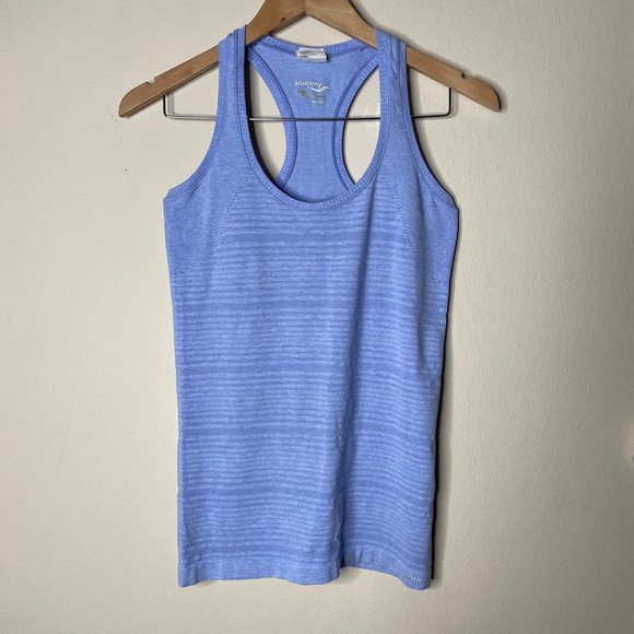 Saucony Tops - Saucony Womens Racerback Tank Athletic Top Blue Size S